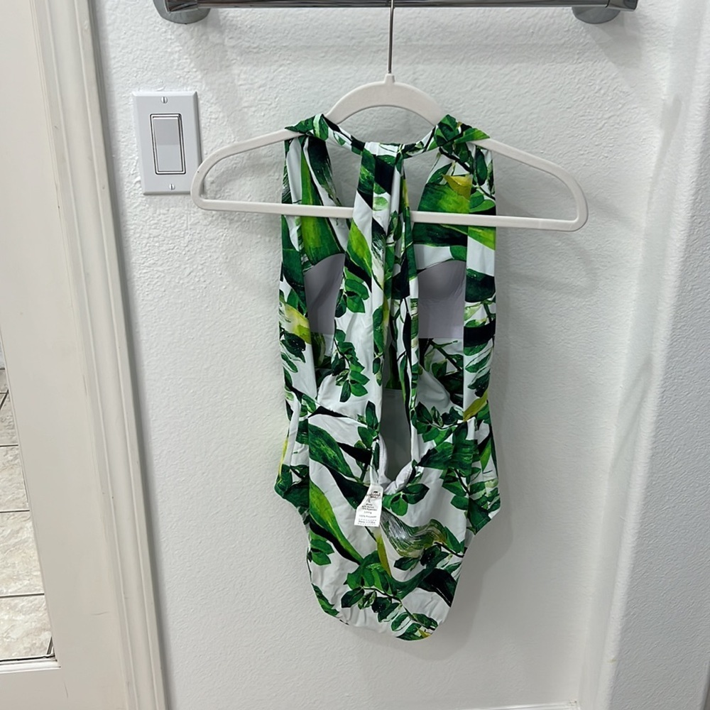 NEW Green Tropical Piece One Piece Swimsuit - Picture 7 of 13